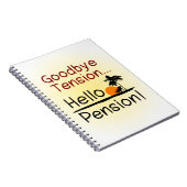 Auf Wiedersehen Spannung, hallo Pensions-lustiger Notizblock (Rechte Seite)