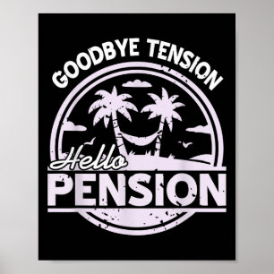 Auf Wiedersehen Spannung Hallo Rente Entspannungsz Poster