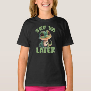 Auf Wiedersehen später Krokodil Kinder T-Shirt