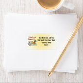 Auf Wiedersehen Tension, Hallo Pension Funny Retir Adressaufkleber (Insitu)