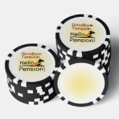 Auf Wiedersehen Tension, Hallo Pension Funny Retir Pokerchips (Stapel)