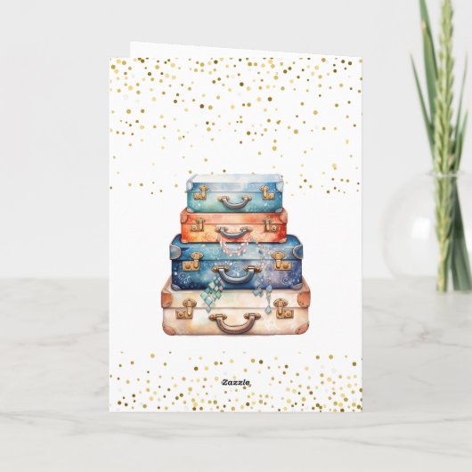 Auf Wiedersehen und Viel Glück Farewell Verlassend Karte (Rückseite)