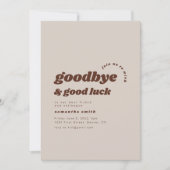 Auf Wiedersehen und Viel Glück Moving Party laden Einladung (Vorderseite)