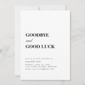 Auf Wiedersehen und Viel Glück-Ruhestand-Party Einladung (Vorderseite)