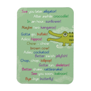 Auf Wiedersehen und Viel Glück von Group, Alligat Magnet