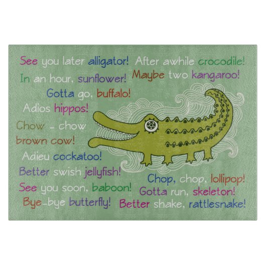 Auf Wiedersehen und Viel Glück von Group, Alligato Schneidebrett (Vorderseite)