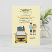 Auf Wiedersehen und weg Party Einladung (Stehend Vorderseite)