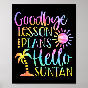 Auf Wiedersehen Unterrichtspläne Hallo Sonnenbrand Poster