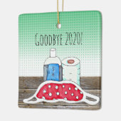 Auf Wiedersehen von 2020 TP, Facemask und Sanitize Keramikornament (Links)