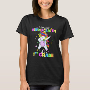 Auf Wiedersehen Vorschule Hallo Kindergarten Lehre T-Shirt