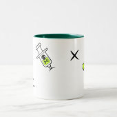 Auf Wiedersehen Welpen-Gesichts-Tasse Zweifarbige Tasse (Mittel)