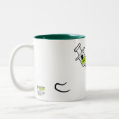 Auf Wiedersehen Welpen-Gesichts-Tasse Zweifarbige Tasse (Links)