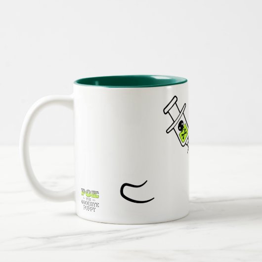 Auf Wiedersehen Welpen-Gesichts-Tasse Zweifarbige Tasse (Links)