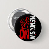 AUF WISCONSIN BUTTON (Vorne & Hinten)