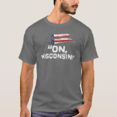 Auf Wisconsin! - Ziviles Kriegszitat T-Shirt (Vorderseite)