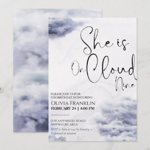 auf Wolke neun Geburtstag  Einladung