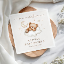 Auf Wolke Neun Neutrale Teddy-Bär-Baby-Party 
