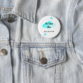 Auf Wolke neun pastellblaue Wolken Stern Junggesel Button (Beispiel)