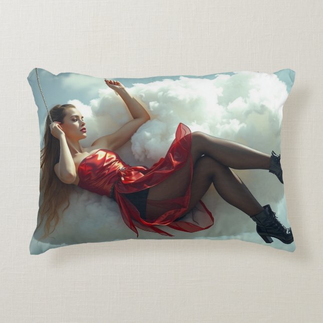 Auf Wolke sieben Dekokissen (Vorderseite)