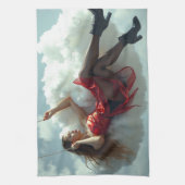 Auf Wolke sieben Geschirrtuch (Vertikal)