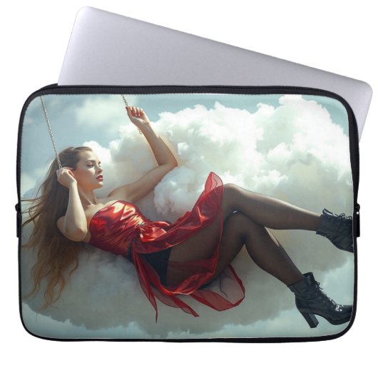 Auf Wolke sieben Laptopschutzhülle (Vorderseite)