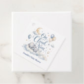 Auf Wolke Sieben, Personalisierter blauer Elefant  Geschenkanhänger (Beispiel)