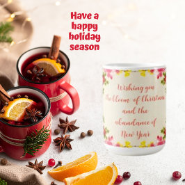 Auf Wunsch, Blume Rose Bouquet Holiday Quotes Kaffeetasse