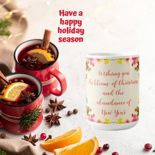 Auf Wunsch, Blume Rose Bouquet Holiday Quotes Kaffeetasse