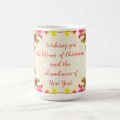 Auf Wunsch, Blume Rose Bouquet Holiday Quotes Kaffeetasse (Mittel)