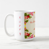 Auf Wunsch, Blume Rose Bouquet Holiday Quotes Kaffeetasse (Links)