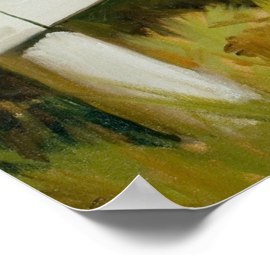 Auf Zaun Button oben gefangen Poster (Ecke)