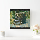 Auf Zeit-Lieferungs-aufzeichnenlkw-Wanduhr Quadratische Wanduhr (Zuhause)