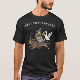 Auf zu einem Tumult Frosch Waschbär Gans T-Shirt