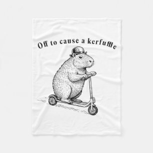 Auf zu einem Tumult, lustiger Murmeltier Roller Fleecedecke