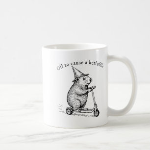 Auf zu einem Tumult, lustiger Murmeltier-Roller Kaffeetasse