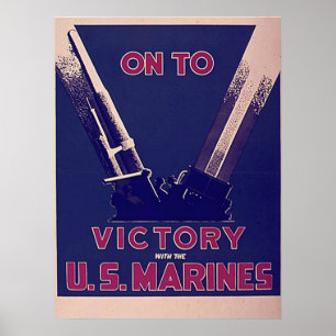 Auf zu Sieg mit den US-Marinesoldaten Poster