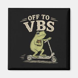 Auf zu vbs lustiger christlicher Frosch religiöser Magnet
