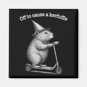 Auf zu verursachen ein Chaos Scooter Groundhog Magnet