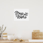 Auf Zuhause bleibe | EXTRAVAGANTER SCHRIFTART Poster (Küche)