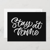 Auf Zuhause bleibe | EXTRAVAGANTER SCHRIFTART Postkarte (Vorne/Hinten)