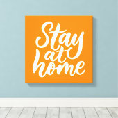 Auf Zuhause bleibe Leinwanddruck (Insitu (Holzboden))