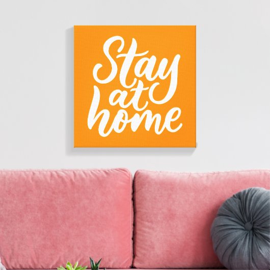 Auf Zuhause bleibe Leinwanddruck (Insitu (Wohnzimmer))