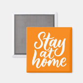 Auf Zuhause bleibe Magnet (Vorderseite/Rückseite)