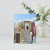 Auf Zuhause in Santorini Postkarte (Stehend Vorderseite)