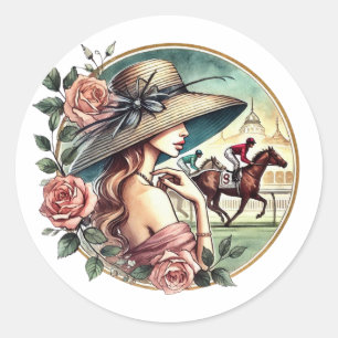 "Auf zum Altar" Derby-inspirierte Brautparty Runder Aufkleber