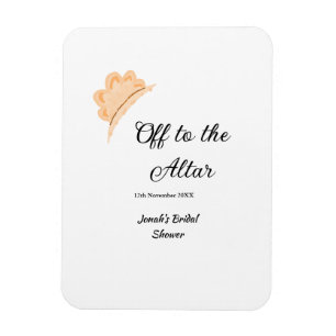Auf zum Altar orange Kappe Hut Junggesellinnenabsc Magnet