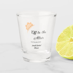 Auf zum Altar orange Kappe Hut Junggesellinnenabsc Schnapsglas
