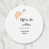 Auf zum Altar orangefarbene Kappe Hut Brautparty N Geschenkanhänger (Vorderseite)