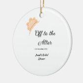 Auf zum Altar orangefarbene Kappe Hut Junggesellin Keramik Ornament (Links)