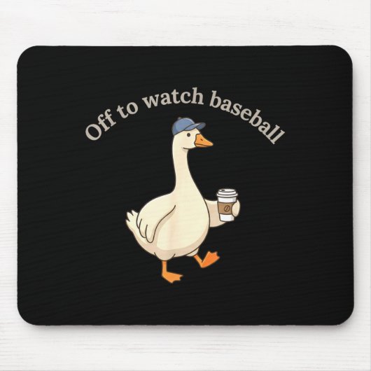 Auf zum Baseball lustige Baseball-Mutter Gans Mousepad (Vorne)
